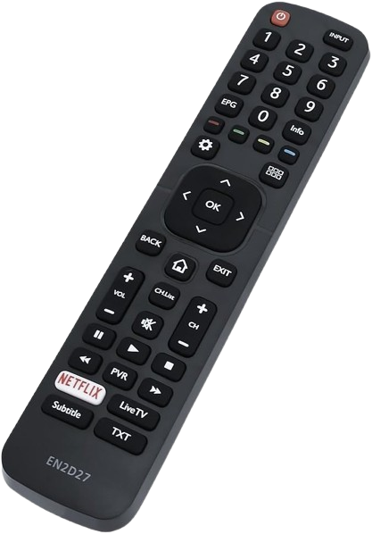 Télécommande TV universelle Hisense Smart TV Noire