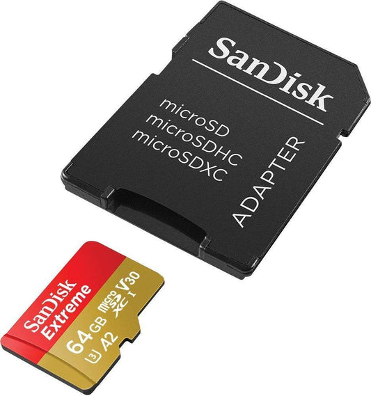 Carte mémoire MicroSDHC 64Go SANDISK Extreme UHS-I V30
