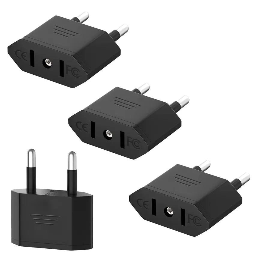 Adaptateur de prise de courant USA femele vers Europe male Kelly-Power-Plug 4,8mm