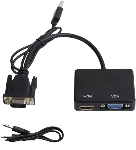 Adaptateur VGA Mâle vers HDMI et VGA Femelle Unnlink HD 1080P