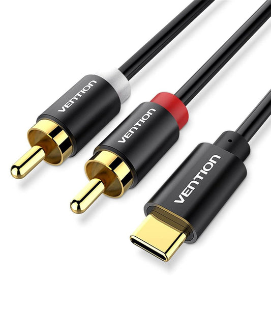 Cable USB-C male/2 RCA males 1,5m VENTION BGDBG Noir