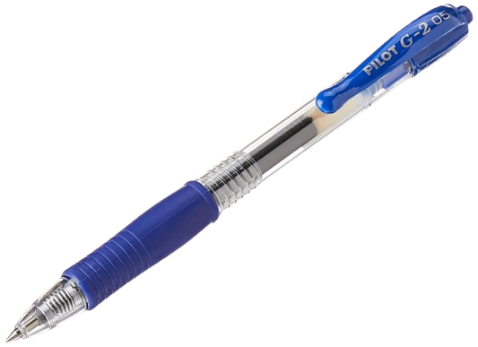 Stylo à bille Pilot G2-5 - pointe fine 0.5mm bleu