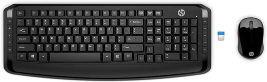Pack clavier/Souris sans fil HP 300 wireless kerboard & mouse Noir