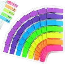 Notes autocollantes multicolors pour marquage Bian Lie Tie TG0812 (x200)