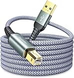 Cable imprimante USB 2.0 vers USB B TRANSMISSION SIGNAL tressé 3m Gris