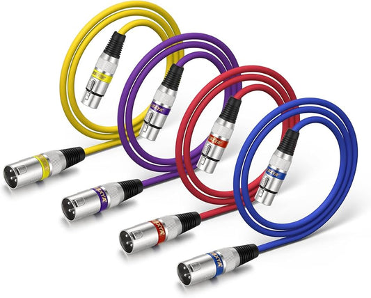 Cable son XLR dmx Male à Femelle EBXYA 1 mètre bleu