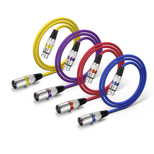 Cable son XLR dmx Male à Femelle EBXYA 1 mètre blanc