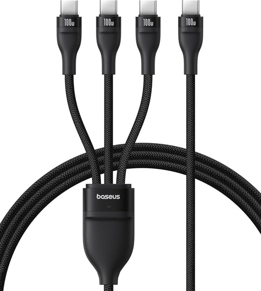 Cable USB multiples 3 en 1 BASEUS 2xligntning 1 micro USB 1 USB-C 1,20m