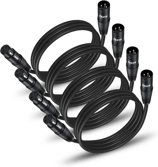 Cable son XLR dmx Male à Femelle EBXYA 1 mètre noir