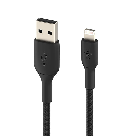 Cable USB/Lightning ZM-CAJY 010701 2.4A 1m tressé noir