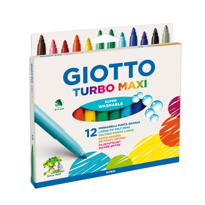 12 Feutres Giotto turbo maxi
