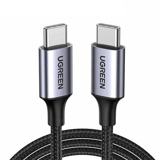 Cable charge rapide USB-C/USB-C ESSAGER 100W PD 0.5m Noir/Noir