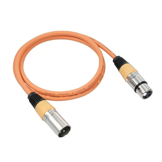 Cable son XLR dmx Male à Femelle EBXYA 1 mètre orange