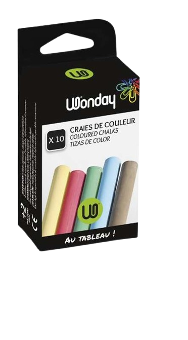 Craie Couleur anti-poussière wonday x10