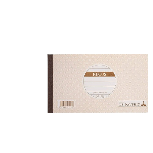 Carnet de reçus LE DAUPHIN x50 dupli autocopiant