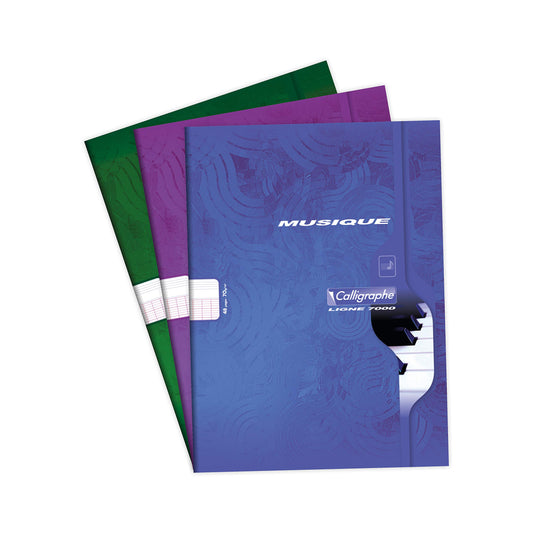 Cahier 21x29.7 musique calligraphe 7000 48 pages 70g