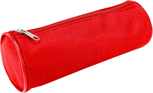 Trousse Ecolier Ronde Textile wonday FFT200021 Rouge