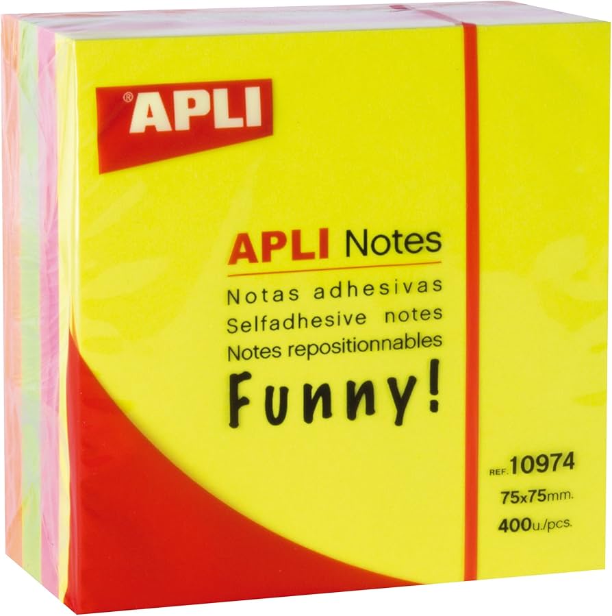 Post it notes cube apli 75x75 mm x400