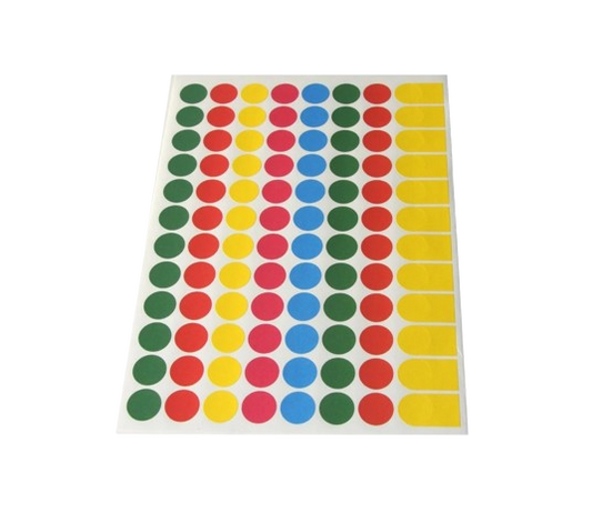 Etiquettes autocollants multicolores