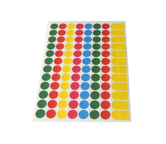 Etiquettes autocollants multicolores