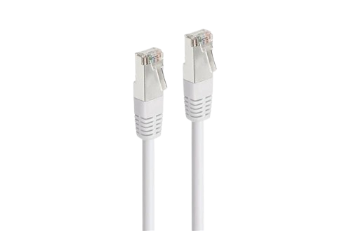 Cable ethernet rj45 utp flat cat6 20m blanc