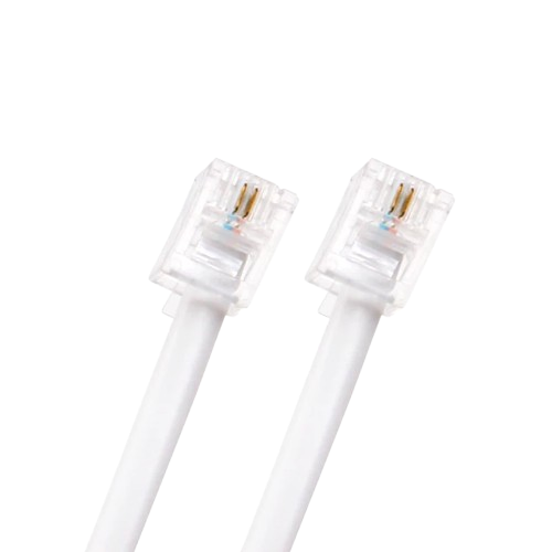 Cable d'extension pour téléphone fixe Fil ZXT 6P2C 6 metres Blanc