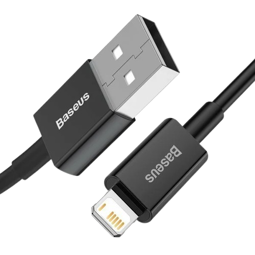 Cable USB C/ Lignthning 2.4A BASEUS Fast Charging Cable 20w noir