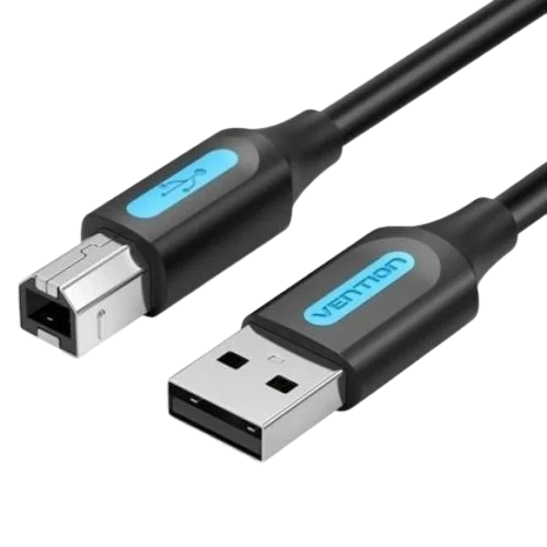 Cable imprimante VENTION USB A male vers USB B male 1.5m Noir