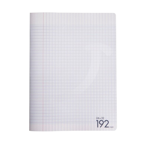 Cahier grand carreaux 24x32 polypro 192p l'écolier 90g incol
