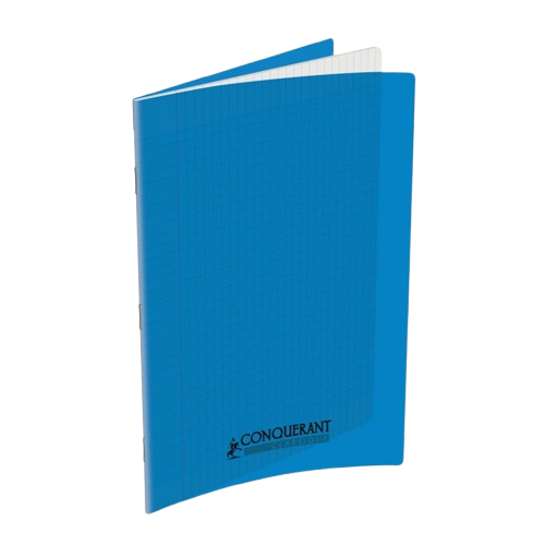 Cahiers grand carreaux 21x29.7 polypro 96p 90g bleu