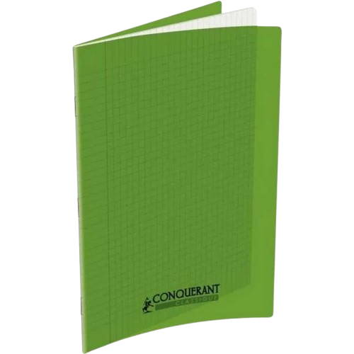 Cahiers grand carreaux 21x29.7 polypro 96p 90g vert