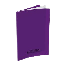 Cahiers grand carreaux 17x22 polypro 48p 90g violet
