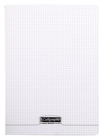 Cahiers petit format 17x22 polypro 192p petit carreaux 90g