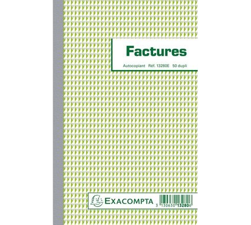 Carnet de facture EXACOMPTA 13280E 50 dupi autocopiant
