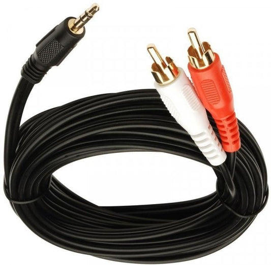 Cable Audio 2rca Male / 2 Rca Male 3 Metres Rexlis Noir