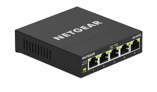 Switch netgear 5 ports 10/100 rj45 non ménageable blanc