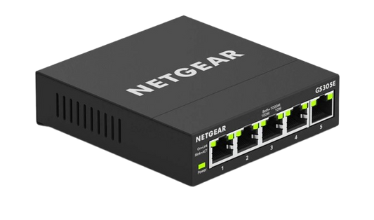 Switch netgear 5 ports 10/100 rj45 non ménageable blanc