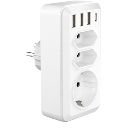 Adaptateur multiprise 7 en 1 POWER STRIP TT-PS08-Black 3AC 3USB-A 1 USB-C