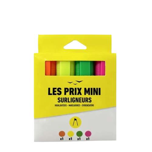 Surligneur les prix mini (x4)
