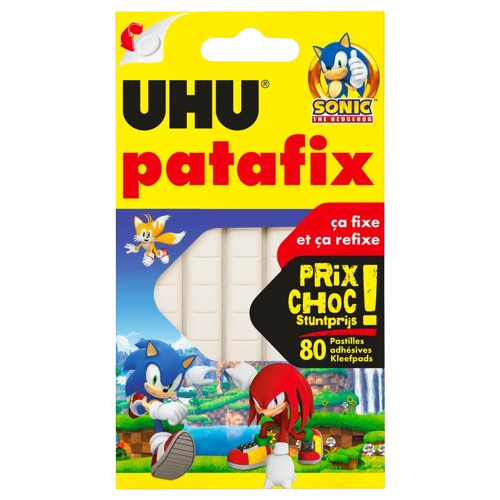 Pate à fixe UHU  blanc 80 pastilles adhésives kleefpads blanc