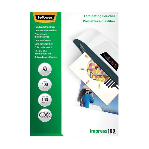 Pochette à plastifier A3 Fellowes 100 microns (x100)