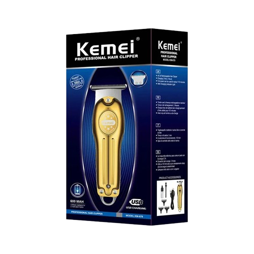 Tondeuse cheveux électrique  KEMEI KM-679 rechargeable USB LED