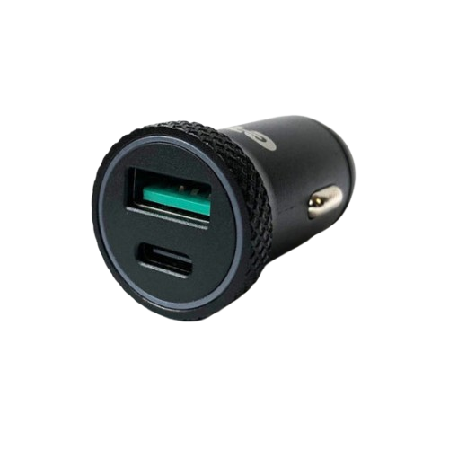 Adaptateur USB-C allume cigare mini 2x USB-C TOOCKI PD 45w Noir