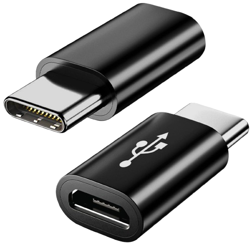 Adaptateur USB type-c male/micro usb femelle deleyCON noir