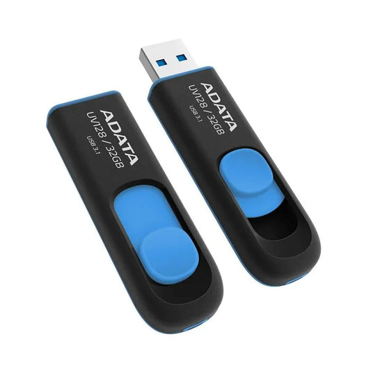 Cle USB 32Go ADATA UV128 USB Flash Drive retractable Noir/Bleu