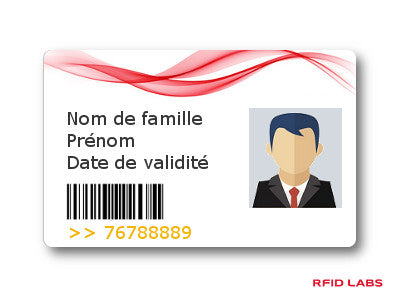 Conception de la carte ou du Badge Couleur Offerte (x20)