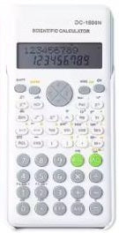 Calculatrice scientifique multifonctions DC-1800N blanc tout-en-un, 240 fonctions pour l’école
