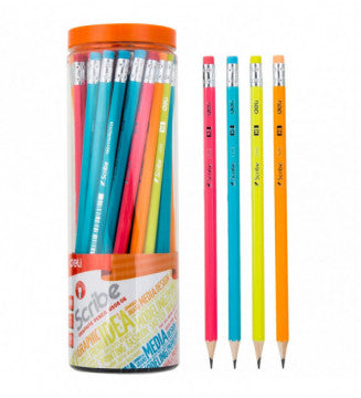 Crayon à papier HB2 avec gomme DELI U508 Writing Creativity