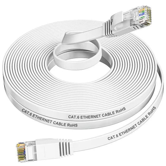 Cable réseau RJ45 10m f/utp cat.6 blanc