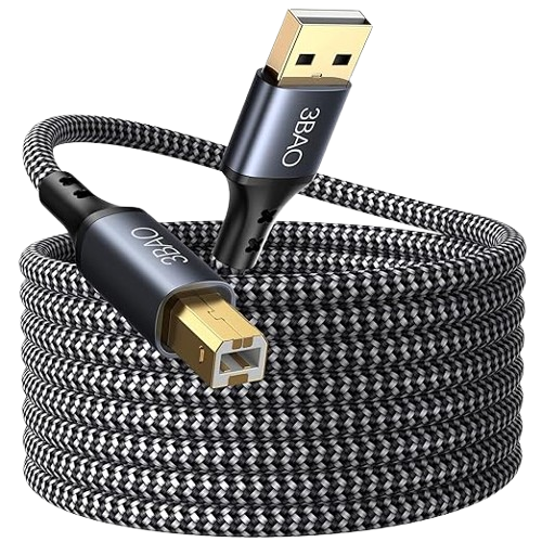 Cable Imprimante Transmission Signal 3m Noir/Gris